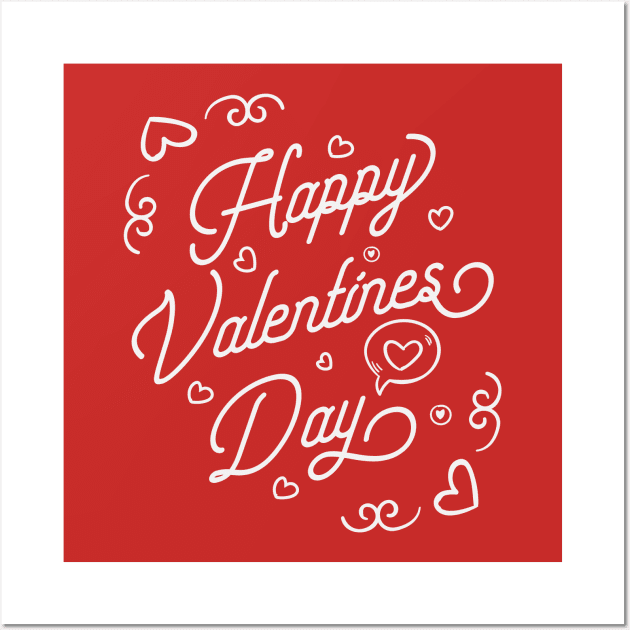 Happy Valentine's Day Best Valentines Day Gift Wall Art by kdpdesigns